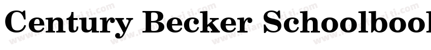 Century Becker Schoolbook Bold字体转换